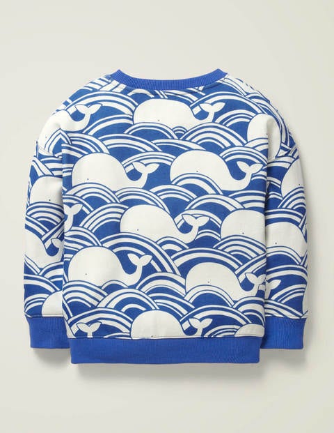 Kuscheliges Sweatshirt Mit Walmotiv - Himmelblau, Wale/Wellen Kuscheliges Sweatshirt Mit Walmotiv - Himmelblau, Wale/Wellen