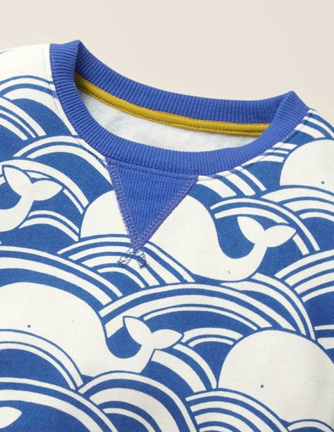 Kuscheliges Sweatshirt Mit Walmotiv - Himmelblau, Wale/Wellen Kuscheliges Sweatshirt Mit Walmotiv - Himmelblau, Wale/Wellen