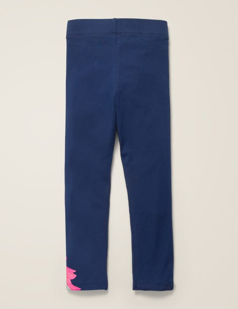 Leggings Mit Applikation - Schuluniform-Navy, Einhorn Leggings Mit Applikation - Schuluniform-Navy, Einhorn