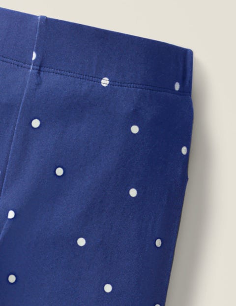 Fröhliche Bequeme Leggings - Schuluniform-Navy/Naturweiß, Getupft Fröhliche Bequeme Leggings - Schuluniform-Navy/Naturweiß, Getupft