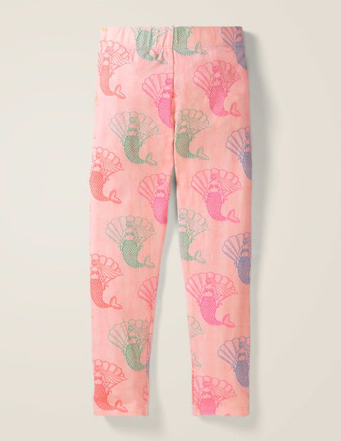 Fröhliche Bequeme Leggings - Rosa Meliert, Meerjungfrauen Fröhliche Bequeme Leggings - Rosa Meliert, Meerjungfrauen