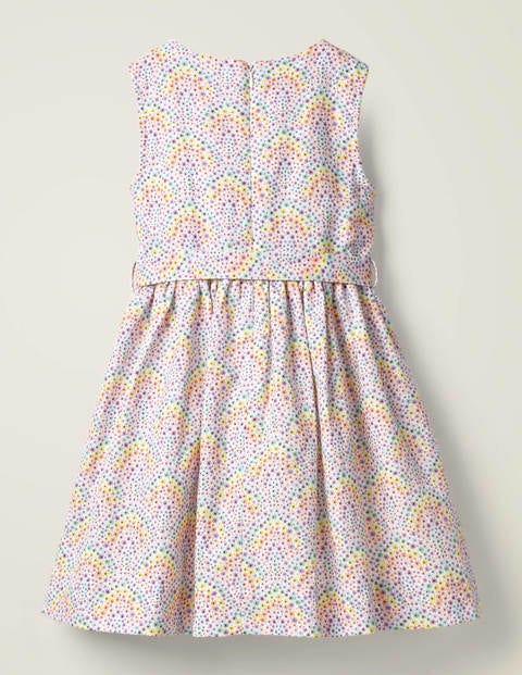 Vintage-Kleid - Naturweiß, Blümchen/Regenbogen Vintage-Kleid - Naturweiß, Blümchen/Regenbogen