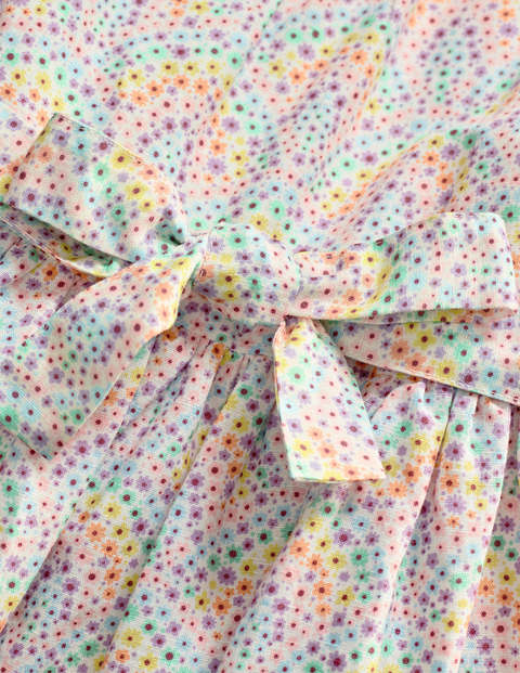 Vintage-Kleid - Naturweiß, Blümchen/Regenbogen Vintage-Kleid - Naturweiß, Blümchen/Regenbogen