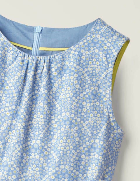 Vintage-Kleid - Babyblau, Blümchen/Regenbogen Vintage-Kleid - Babyblau, Blümchen/Regenbogen