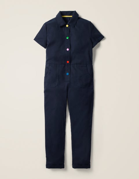 Appliqué Jumpsuit - College Navy Appliqué Jumpsuit - College Navy