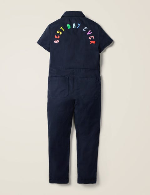 Appliqué Jumpsuit - College Navy Appliqué Jumpsuit - College Navy