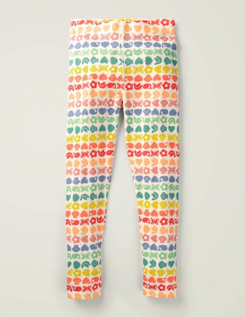 Fun Leggings - Ivory Rainbow Geo Fun Leggings - Ivory Rainbow Geo