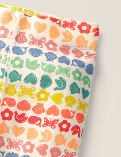 Fun Leggings - Ivory Rainbow Geo Fun Leggings - Ivory Rainbow Geo