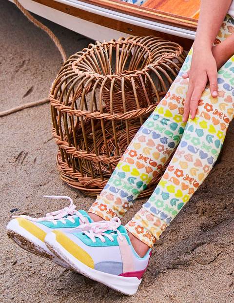 Fun Leggings - Ivory Rainbow Geo Fun Leggings - Ivory Rainbow Geo