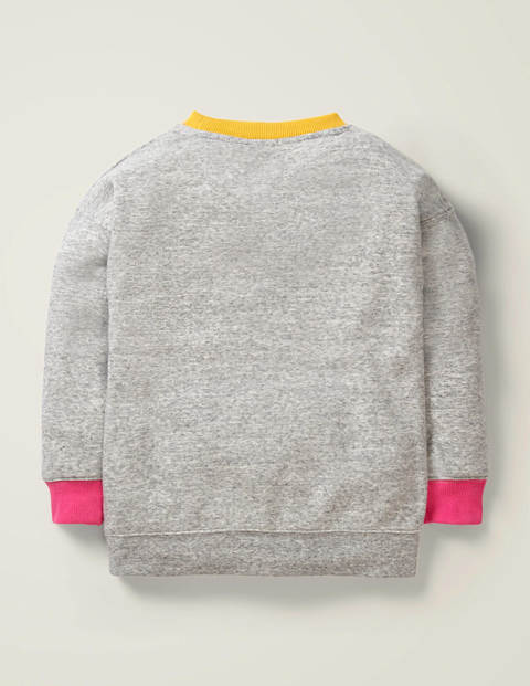 Cosy Appliqué Sweatshirt - Grey Marl Daisies Cosy Appliqué Sweatshirt - Grey Marl Daisies