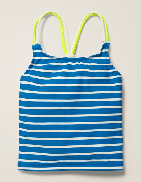 Patterned Tankini Top - Bold Blue/Ivory Patterned Tankini Top - Bold Blue/Ivory