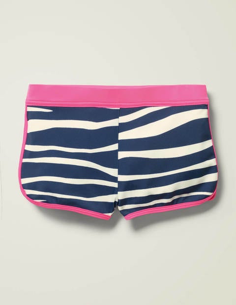 Swim Shorts - Deep Sea Blue Zebra Stripe Swim Shorts - Deep Sea Blue Zebra Stripe