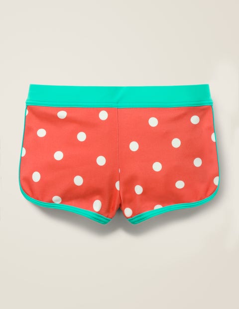 Swim Shorts - Sunset Red/Ivory Spot Swim Shorts - Sunset Red/Ivory Spot