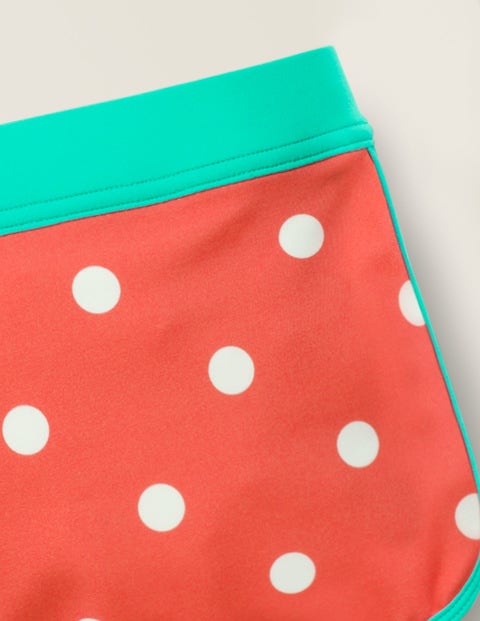 Swim Shorts - Sunset Red/Ivory Spot Swim Shorts - Sunset Red/Ivory Spot