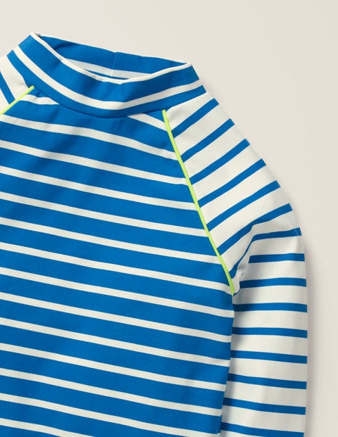 Long-sleeved Rash Guard - Bold Blue/Ivory Long-sleeved Rash Guard - Bold Blue/Ivory