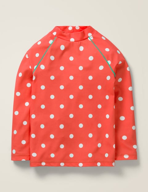 Long-sleeved Rash Guard - Sunset Red/Ivory Spot Long-sleeved Rash Guard - Sunset Red/Ivory Spot