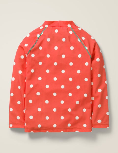 Long-sleeved Rash Guard - Sunset Red/Ivory Spot Long-sleeved Rash Guard - Sunset Red/Ivory Spot