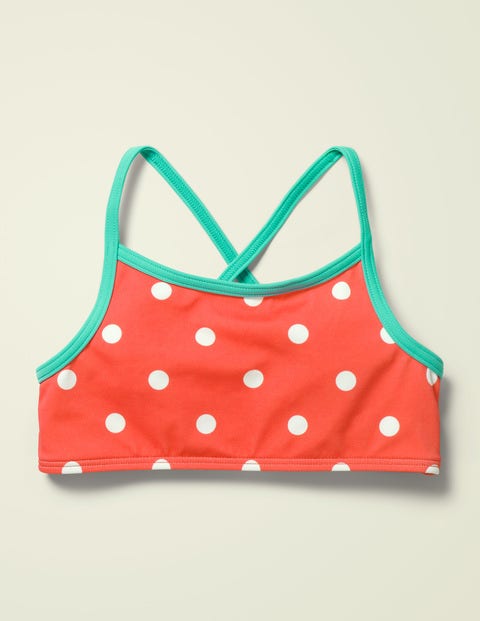 Patterned Bikini Top - Sunset Red/Ivory Spot Patterned Bikini Top - Sunset Red/Ivory Spot