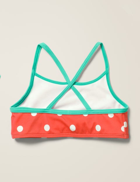 Patterned Bikini Top - Sunset Red/Ivory Spot Patterned Bikini Top - Sunset Red/Ivory Spot