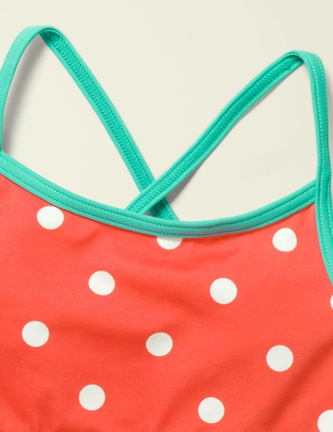 Patterned Bikini Top - Sunset Red/Ivory Spot Patterned Bikini Top - Sunset Red/Ivory Spot