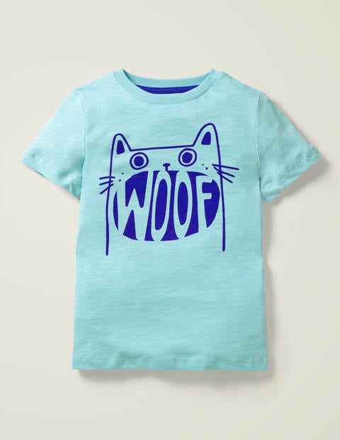 Mouthy Animals T-shirt - Light Celeste Blue Cat Mouthy Animals T-shirt - Light Celeste Blue Cat