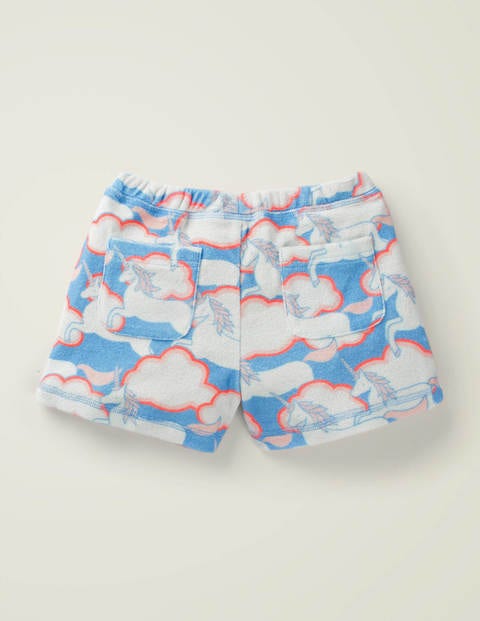 Frottee-Shorts - Blau, Einhörner/Himmel Frottee-Shorts - Blau, Einhörner/Himmel