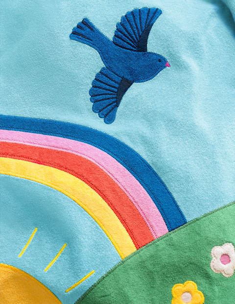 Robe De Plage Fun En Éponge - Scène bleu céleste clair Robe De Plage Fun En Éponge - Scène bleu céleste clair
