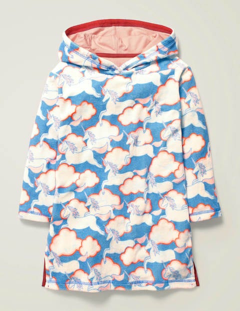 Fun Towelling Beach Dress - Blue Unicorn Sky Fun Towelling Beach Dress - Blue Unicorn Sky