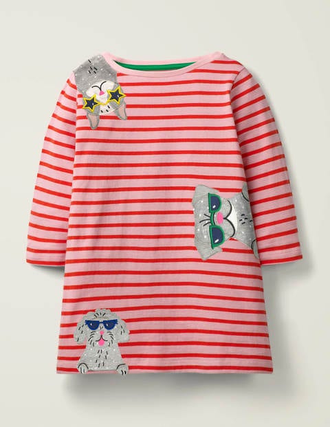 Appliqué Pet Tunic - Boto Pink/Poppy Red Dogs Appliqué Pet Tunic - Boto Pink/Poppy Red Dogs