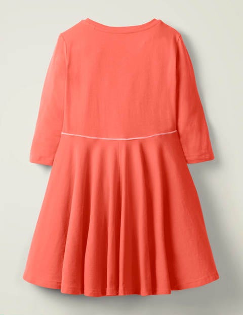 Embroidered Ballerina Dress - Peach Melba Coral Embroidered Ballerina Dress - Peach Melba Coral