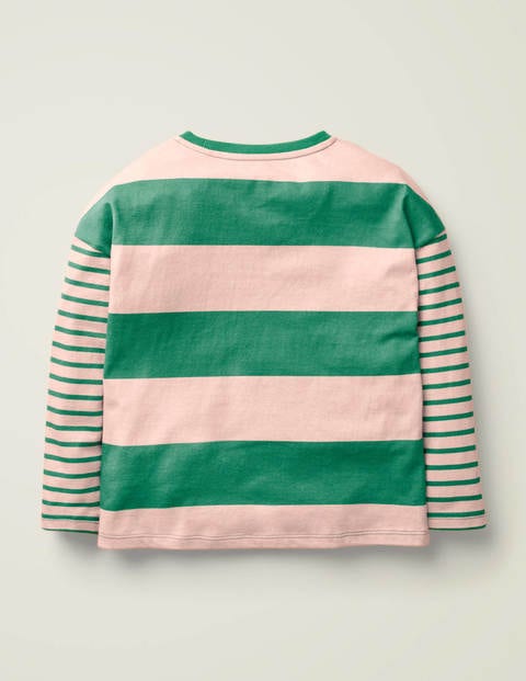 Stripy Colour Change T-Shirt - Green/ Dusty Pink Imagine Stripy Colour Change T-Shirt - Green/ Dusty Pink Imagine