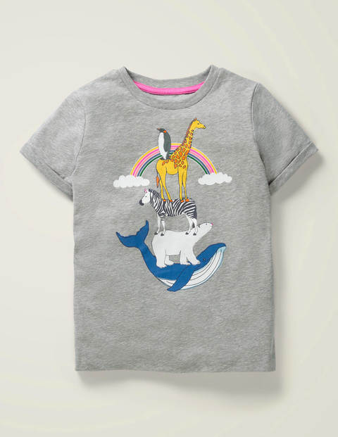 Around The World T-Shirt - Grey Marl Around The World T-Shirt - Grey Marl