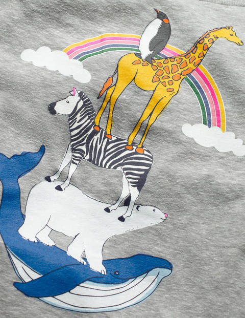 Around The World T-Shirt - Grey Marl Around The World T-Shirt - Grey Marl