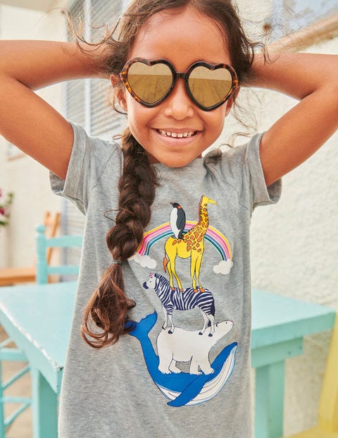 Around The World T-Shirt - Grey Marl Around The World T-Shirt - Grey Marl