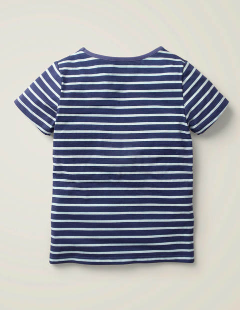 T-shirt à sequins réversibles - Teckel bleu marine universitaire T-shirt à sequins réversibles - Teckel bleu marine universitaire