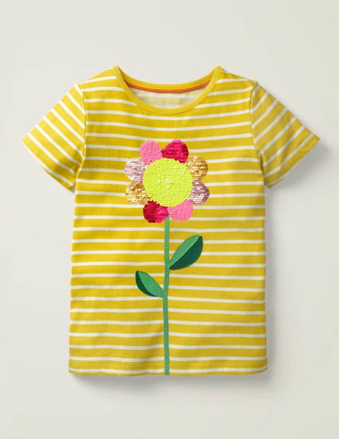 Sequin Colour-change T-shirt - Yellow Flower Sequin Colour-change T-shirt - Yellow Flower