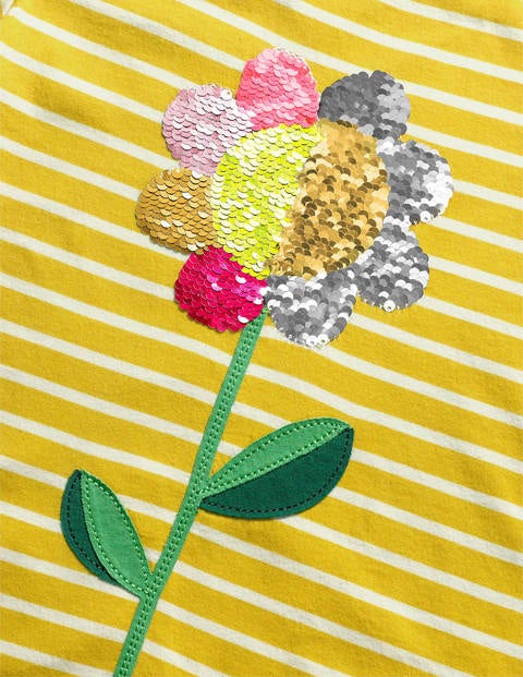 Sequin Colour-change T-shirt - Yellow Flower Sequin Colour-change T-shirt - Yellow Flower