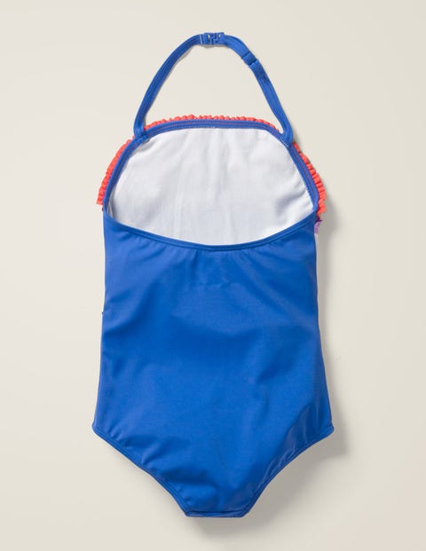 Appliqué Swimsuit - Deep Sea Blue Rainbow Appliqué Swimsuit - Deep Sea Blue Rainbow