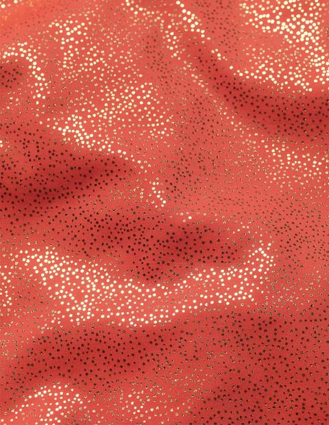 Maillot de bain métallisé à volants - Rouge crépuscule Maillot de bain métallisé à volants - Rouge crépuscule