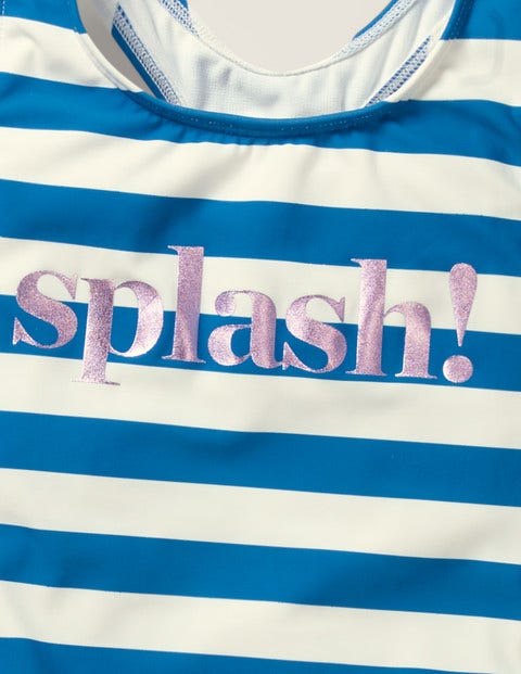 Fun Logo Swimsuit - Bold Blue/Ivory Fun Logo Swimsuit - Bold Blue/Ivory