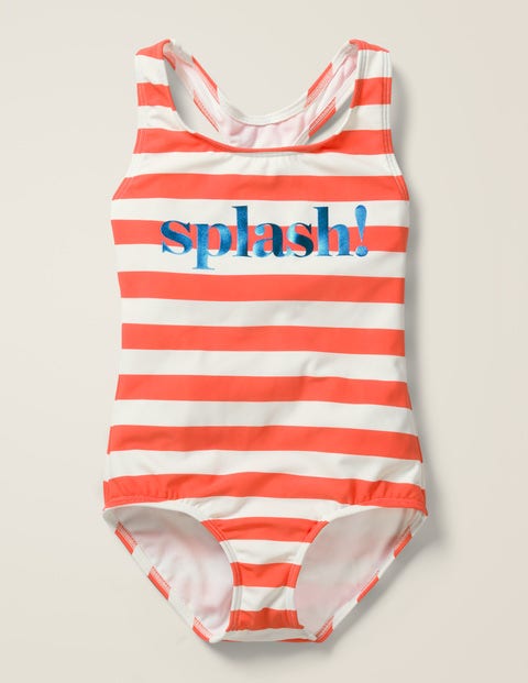 Fun Logo Swimsuit - Sunset Red/Ivory Fun Logo Swimsuit - Sunset Red/Ivory