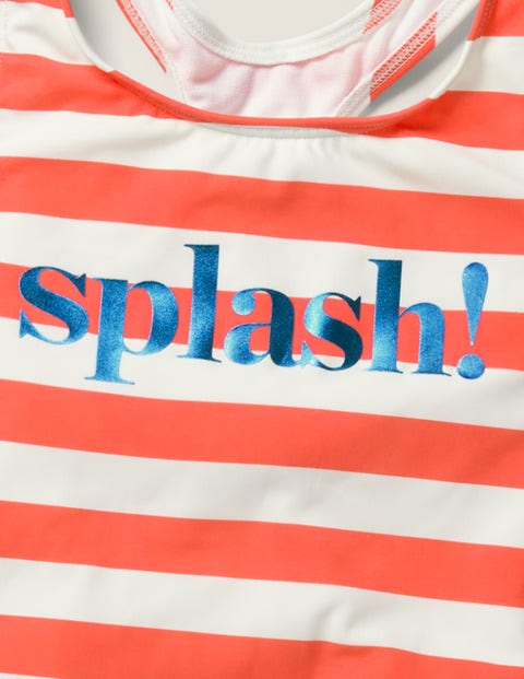Fun Logo Swimsuit - Sunset Red/Ivory Fun Logo Swimsuit - Sunset Red/Ivory