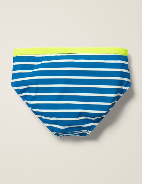 Patterned Bikini Bottoms - Bold Blue/Ivory Patterned Bikini Bottoms - Bold Blue/Ivory