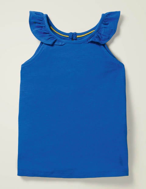 Top Mit Rüschenärmeln - Kräftiges Blau Top Mit Rüschenärmeln - Kräftiges Blau