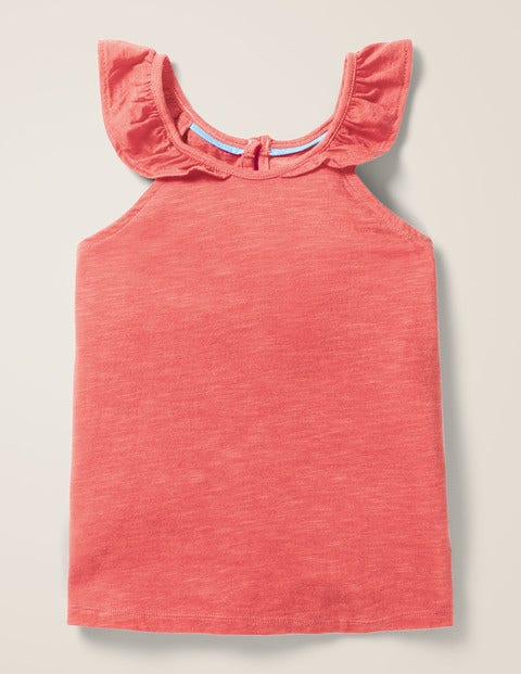 Frill Sleeve Vest - Watermelon Punch Pink Frill Sleeve Vest - Watermelon Punch Pink