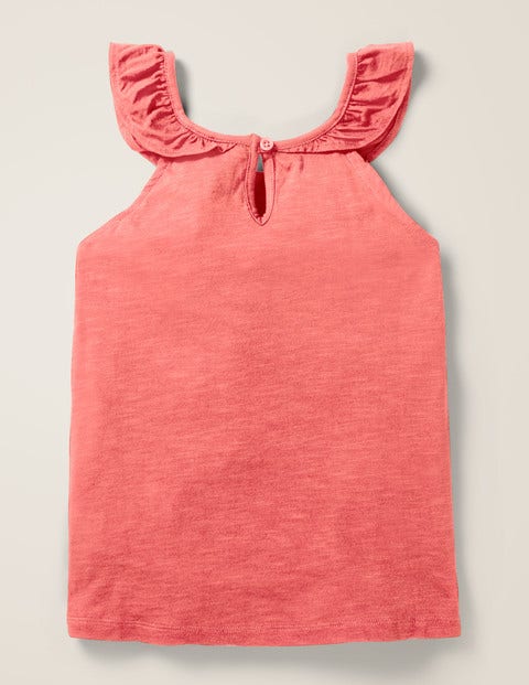 Frill Sleeve Vest - Watermelon Punch Pink Frill Sleeve Vest - Watermelon Punch Pink