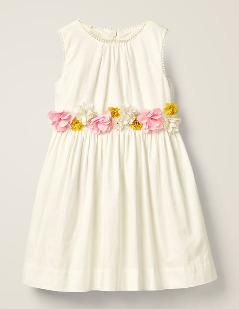 Floral Corsage Dress - Ivory Floral Corsage Dress - Ivory