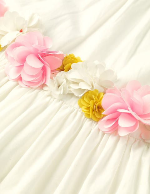 Floral Corsage Dress - Ivory Floral Corsage Dress - Ivory