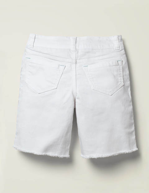 Lange Denim-Shorts - Weiß Lange Denim-Shorts - Weiß