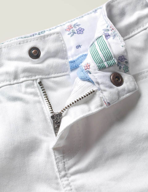 Lange Denim-Shorts - Weiß Lange Denim-Shorts - Weiß